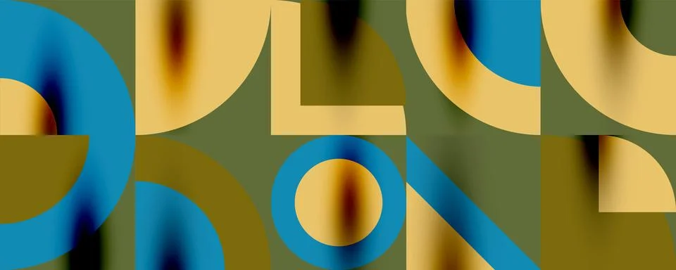 Neo memphis geometric pattern with circles, squares. Pop art abstract background Illustrazione stock