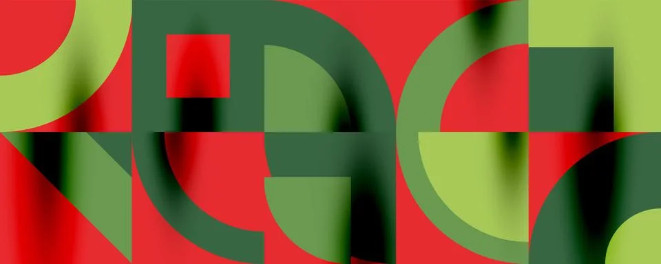 Neo memphis geometric pattern with circles, squares. Pop art abstract background Stock Illustration