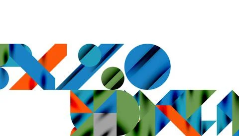 Neo memphis geometric pattern with circles, squares and lines. Pop art abstract Illustrazione stock
