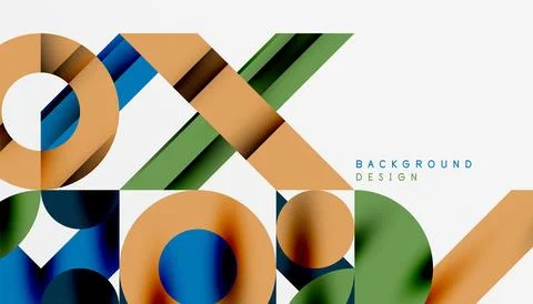 Neo memphis geometric pattern with circles, squares and lines. Pop art abstract 스톡 일러스트