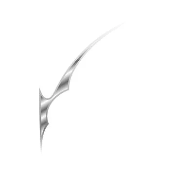 Neo tribal silver gradient vector element, cyber sigilism abstract design Illustrazione stock