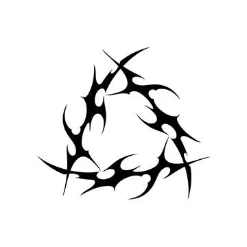 Neo tribal triangle form vector element, Cyber sigilism design, gothic corners イラスト素材