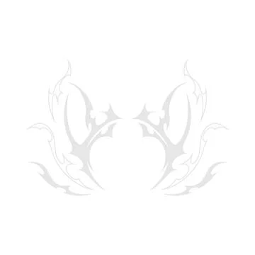Neo tribal vector element, cyber sigilism gothic abstract gray pattern symmetry 스톡 일러스트