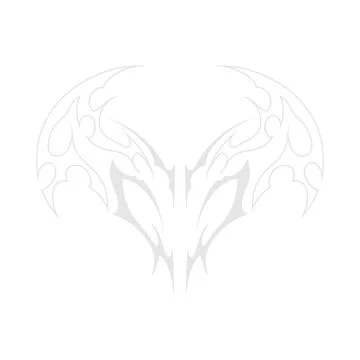 Neo tribal vector element, cyber sigilism gothic abstract gray pattern symmetry Illustrazione stock