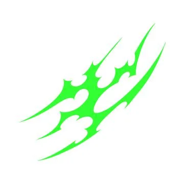 Neo tribal vector element, Cyber sigilism design, gothic green pattern, abstract 스톡 일러스트