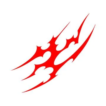 Neo tribal vector element, Cyber sigilism design, gothic red pattern, abstract イラスト素材