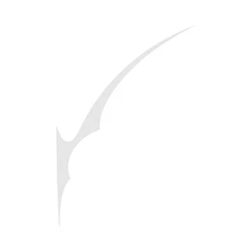 Neo tribal vector element, Gothic rock metal ornament swirl sharp shape, cyber イラスト素材