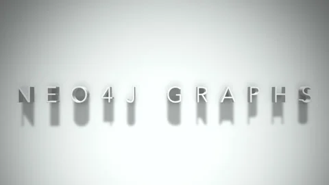 Neo4j graphs 3D title animation white text on a white background Stock Footage 299758735