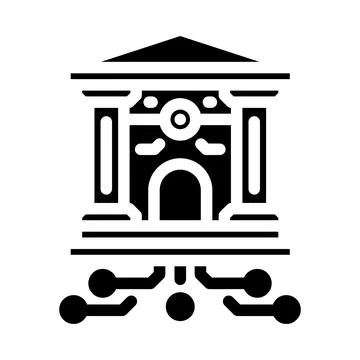 Neobanking fintech glyph icon vector illustration 스톡 일러스트