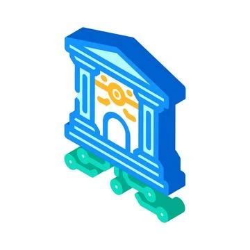Neobanking fintech isometric icon vector illustration イラスト素材