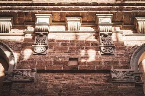 Neoclassical capital on a cornice Stock Photos