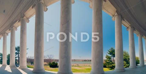 Neoclassical ionic architectural details Stock Photos