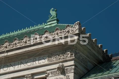 Neoclassical ionic architectural details Stock Photos