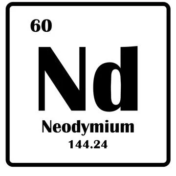 Neodymium Element icon Illustrazione stock