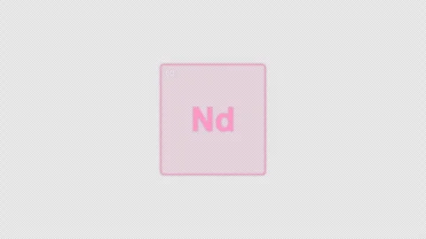 Neodymium Nd Periodic Table Element Tile Clean No Text Animation Video Overlay A Stockbeeldmateriaal 339368048