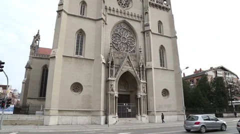 Neogothic Church facade Stock-Footage 49912241
