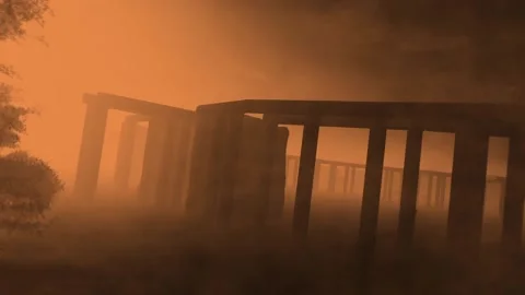 Neolithic Earthwork Concept Stock Footage 134060067