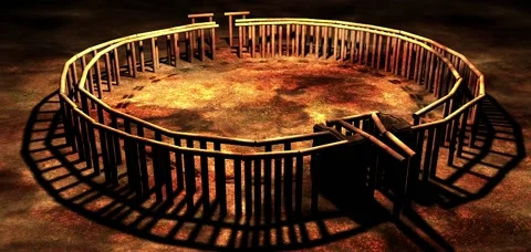 Neolithic Earthwork Concept Loop Animation Stock Footage 171305552