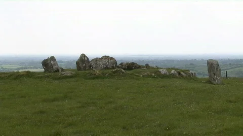 Neolithic Tomb 3 Stock Footage 738234