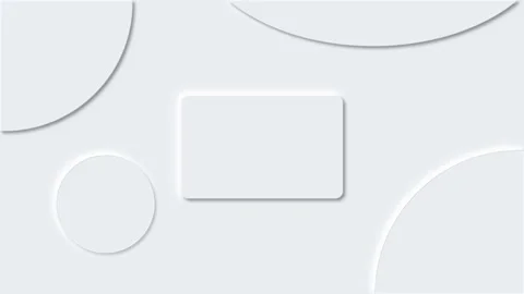 Neomorphic white background with blank frame and copy space. Stock-Footage 264559928