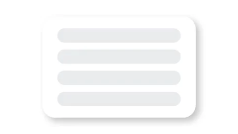 Neomorphic white text box bars open close animation inside rectangle. Stock Footage 320266681