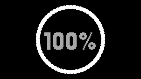 Neon 100 percent loading circle	 Stock Footage 326705548
