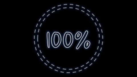 Neon 100 percent loading circle	 Stock Footage 326705558