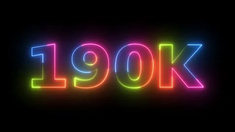 Neon 190k subscribers count animation Vidéo 330556480