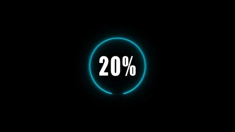 Neon 20 off text banner. Night Glowing Design Element Isolated on Dark Back.. Stock Footage 310756258