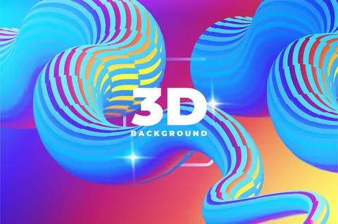 Neon 3d gradient blue color style with wavy style and light effect background Иллюстрация