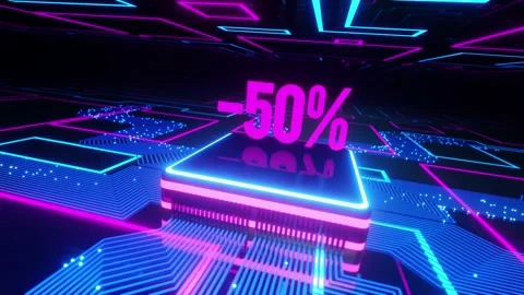 Neon 50 off 4K Stock Footage 151593159