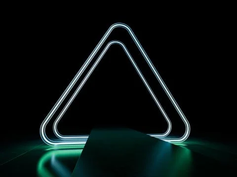 Neon abstract background of lines. 3D illustration Foto stock