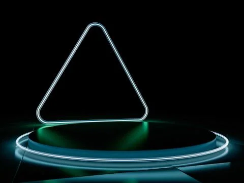 Neon abstract background of lines. 3D illustration Foto stock