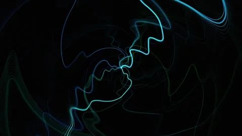 Neon abstract background with plasma waves and electric VJ discharges Video stock 335368809