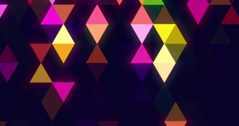 Neon abstract background with triangles in DCI 4K Video stock 254943602