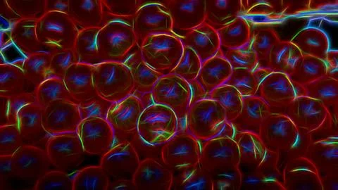 Neon abstract background for wall and poster, glowing psychedelic pattern Stock Illustration