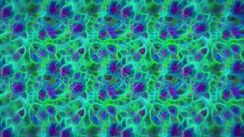 Neon abstract background for wall and poster, glowing psychedelic pattern Illustrazione stock
