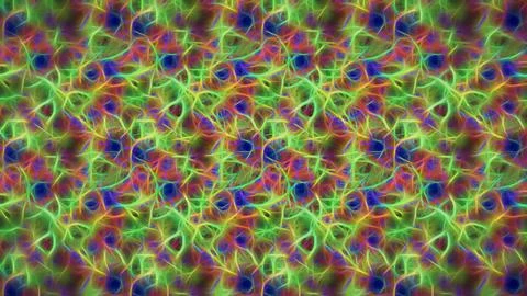 Neon abstract background for wall and poster, glowing psychedelic pattern Stock Illustration