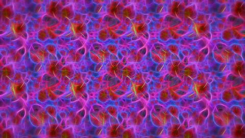 Neon abstract background for wall and poster, glowing psychedelic pattern Illustrazione stock