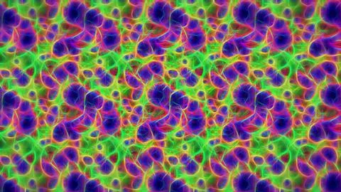 Neon abstract background for wall and poster, glowing psychedelic pattern Stock Illustration