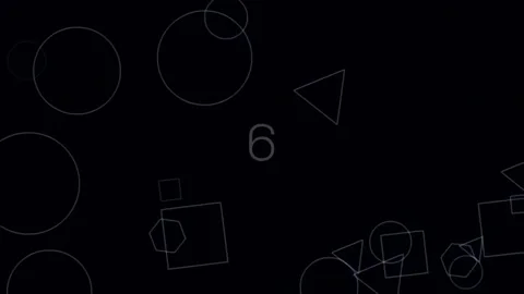 Neon abstract digital graphics loop: Glowing number nine and complex shapes.. Stock Footage 342206908