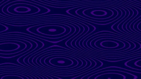 Neon abstract flowing wave pattern background on deep purple blue gradient Stock Footage 337165188