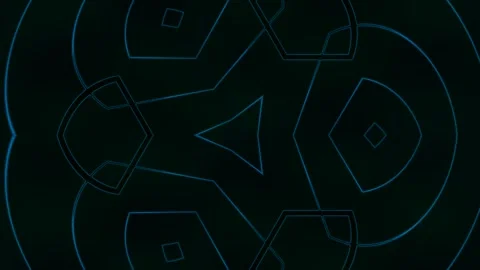 Neon Abstract Geometric Lines Pattern Background for Futuristic Technology .. Stock Footage 339776309
