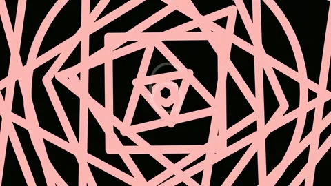 Neon abstract geometric pattern with pink lines and glowing number nine Stock Footage 342206914