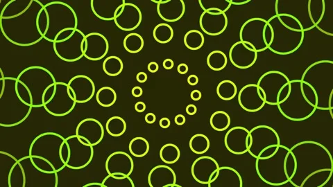Neon abstract glowing circle pattern background for futuristic tech design lo Stock Footage 341055394