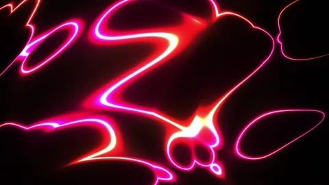 Neon Abstract Glowing Lines Dynamic Motion Background for Creative Presentati Stock Footage 343735482