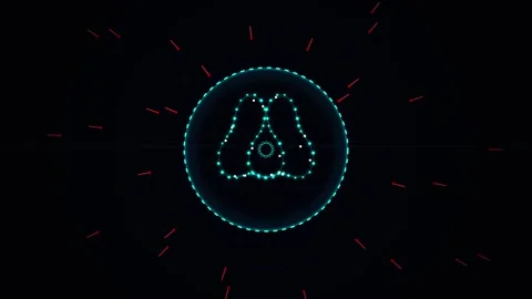 Neon abstract glowing symbol design futuristic energy connection graphic ba.. Stock Footage 344249122