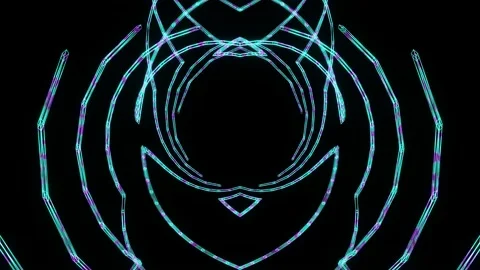 Neon abstract looped pattern Stock Footage 205088615