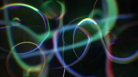 Neon Abstract Looping Lines Background Seamless Loop 库存影片 333291140