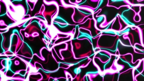 Neon abstract organic shape background. Seamless looping video Stock Footage 232987909